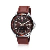 

NAVIFORCE 9056 Men's Quartz Watch Top Brand Luxury Leather Watch Analog Display Sport Military Wristwatch