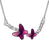 Bling fashion titanium diamond pave crystal stainless steel butterfly gold plated Key necklace chain Pendant charms