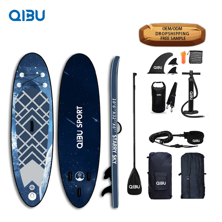 

QIBU Double Layer Drop Stitch surfboard fin Bords paddling., Customized color