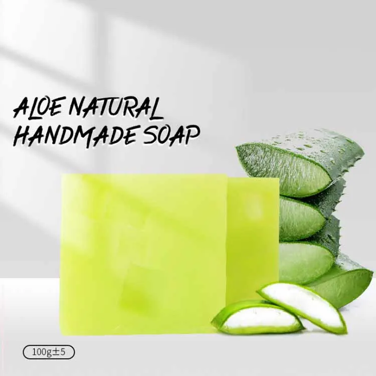 

Handmade Soap Wholesale Natural Aloe Vera Hyaluronic Acid Soap Anti-Acne Moisturizing Toilet Soap