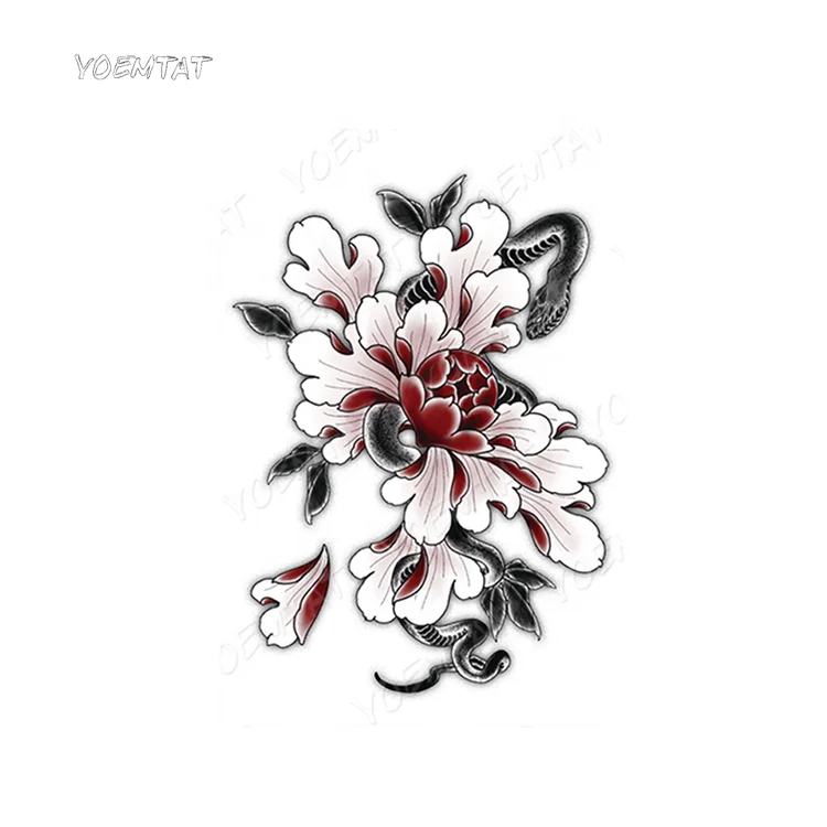 

Colorful Flower Waterproof Tatoo Realistic Tattoo Stickers for Wpmen, Cmyk