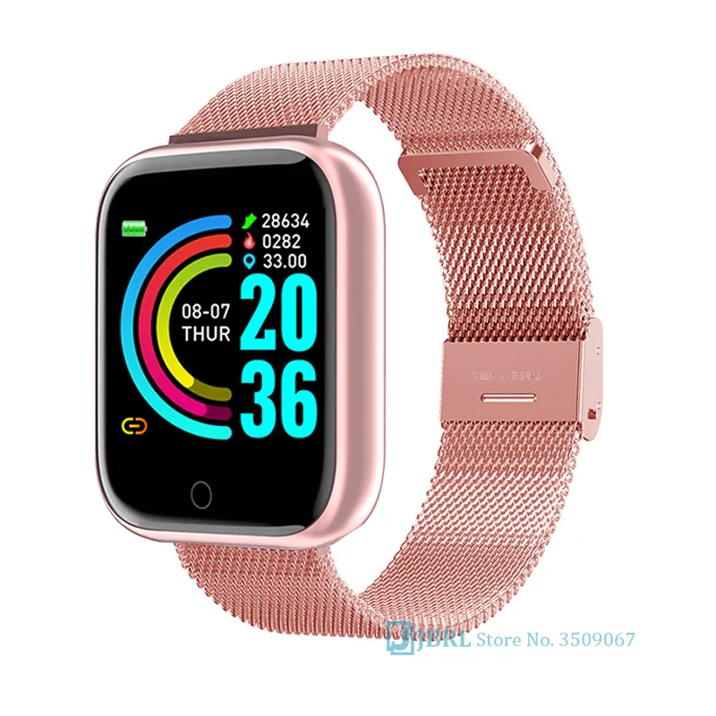 

Smartwatch Y68 plus Smart Watch Women Men Waterproof Watches Sport Blood Pressure Heart Rate Monitor For Android IOS