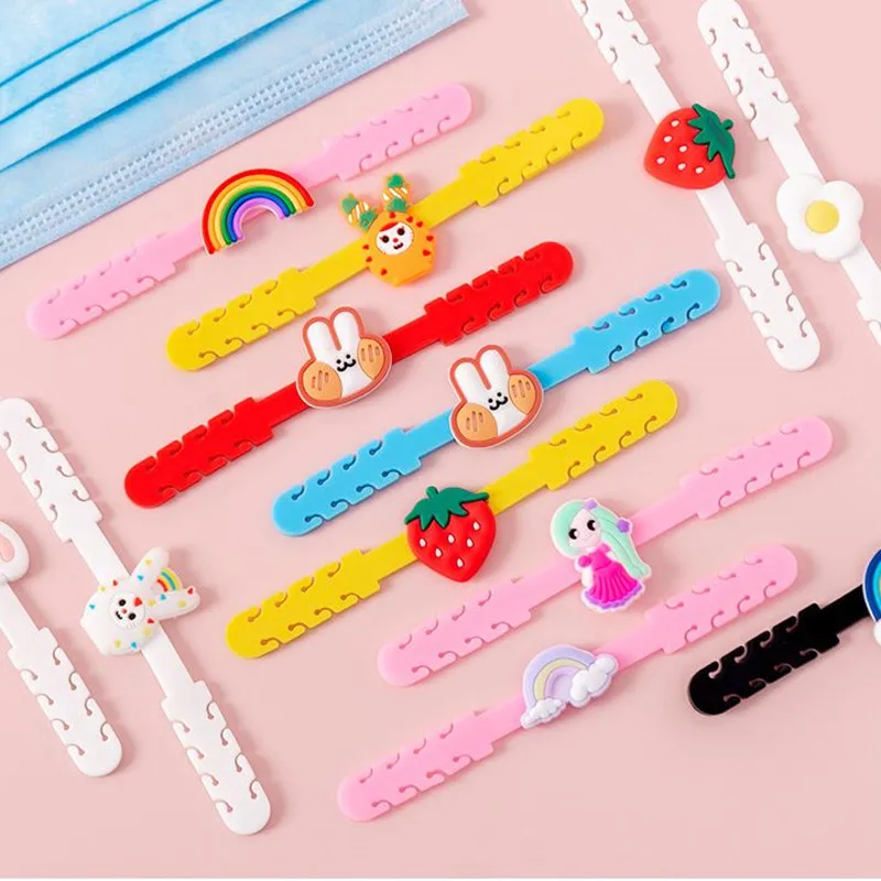 

Cartoon FaceMask Ear Hooks Adjustable Anti-slip Ear Protection Ear Grips Extension Hook Masking Buckle Holder for Kids, Colorful
