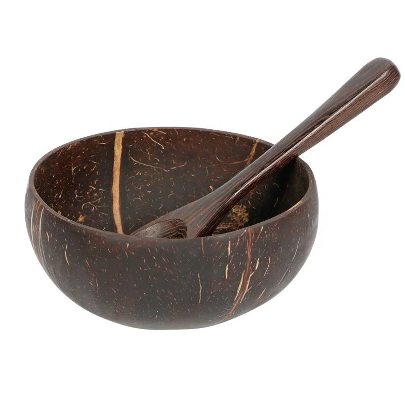 

100% ECO-friendly Handicraft Natural Coconut shell bowls with Spoon