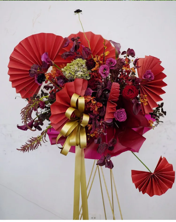 c233 派对供应商批发悬挂装饰手工花卉人造纸风扇花为婚礼婴儿淋浴