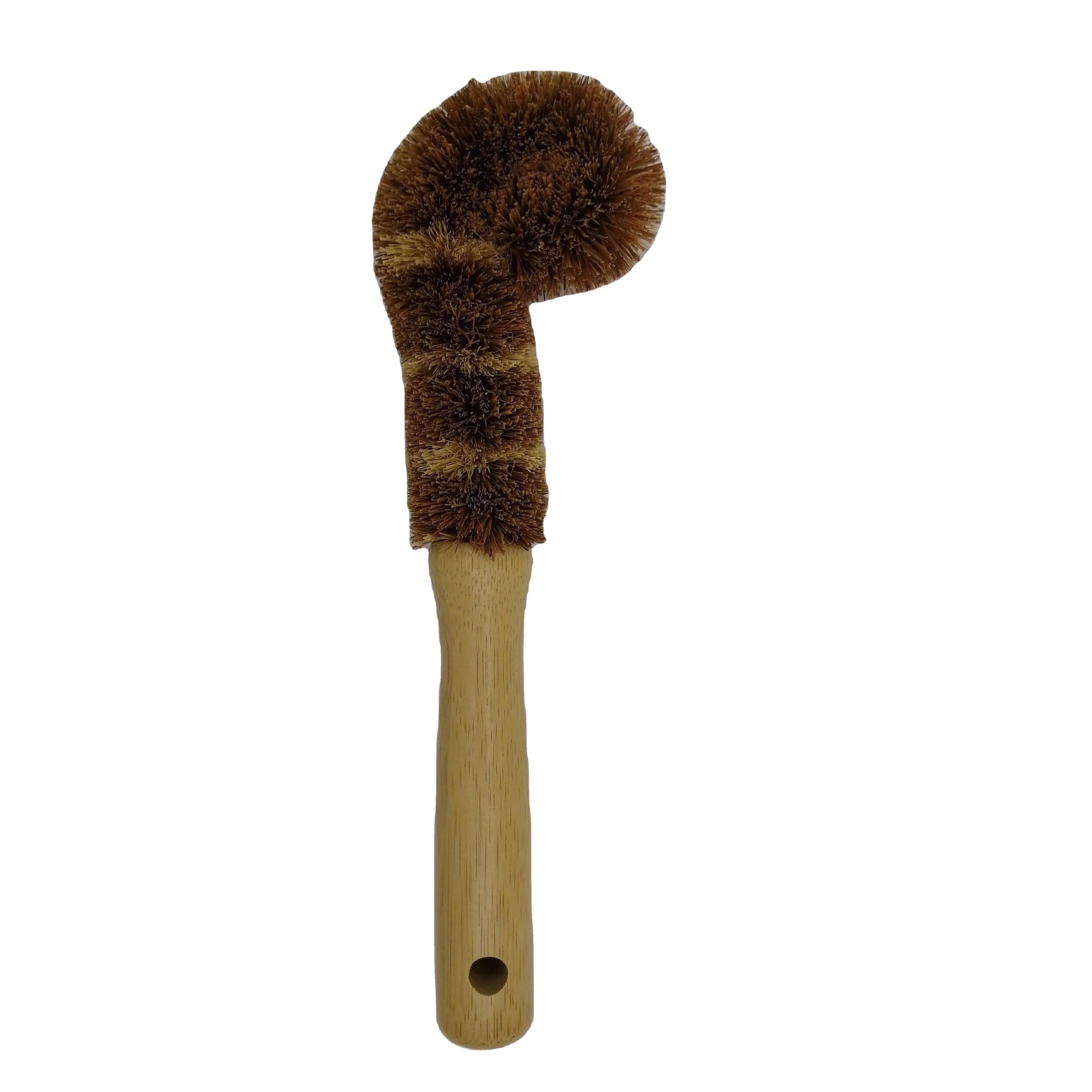 

Foreign trade explosion stock coconut palm cleaning cup brush bamboo wooden handle glass cup brush