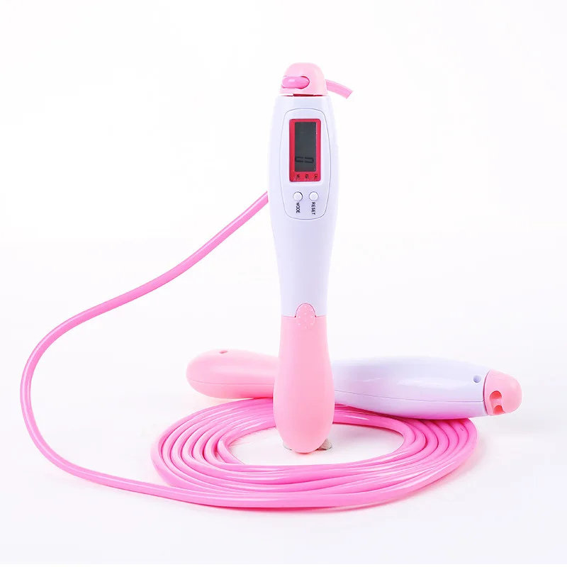 

Tangle-Free crossfit skipping rope with digital counter calorie counter skipping rope, Blue/pink