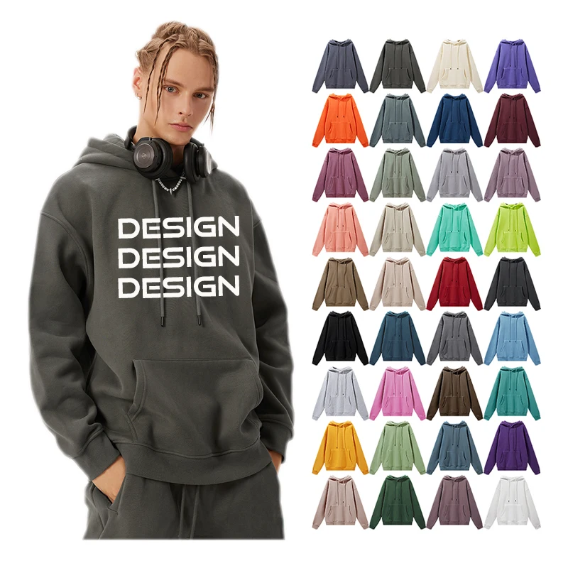 2024 New Quality Comfortable Casual Fashion Blank 100% Cotton Hoodie Can Be Customized logo