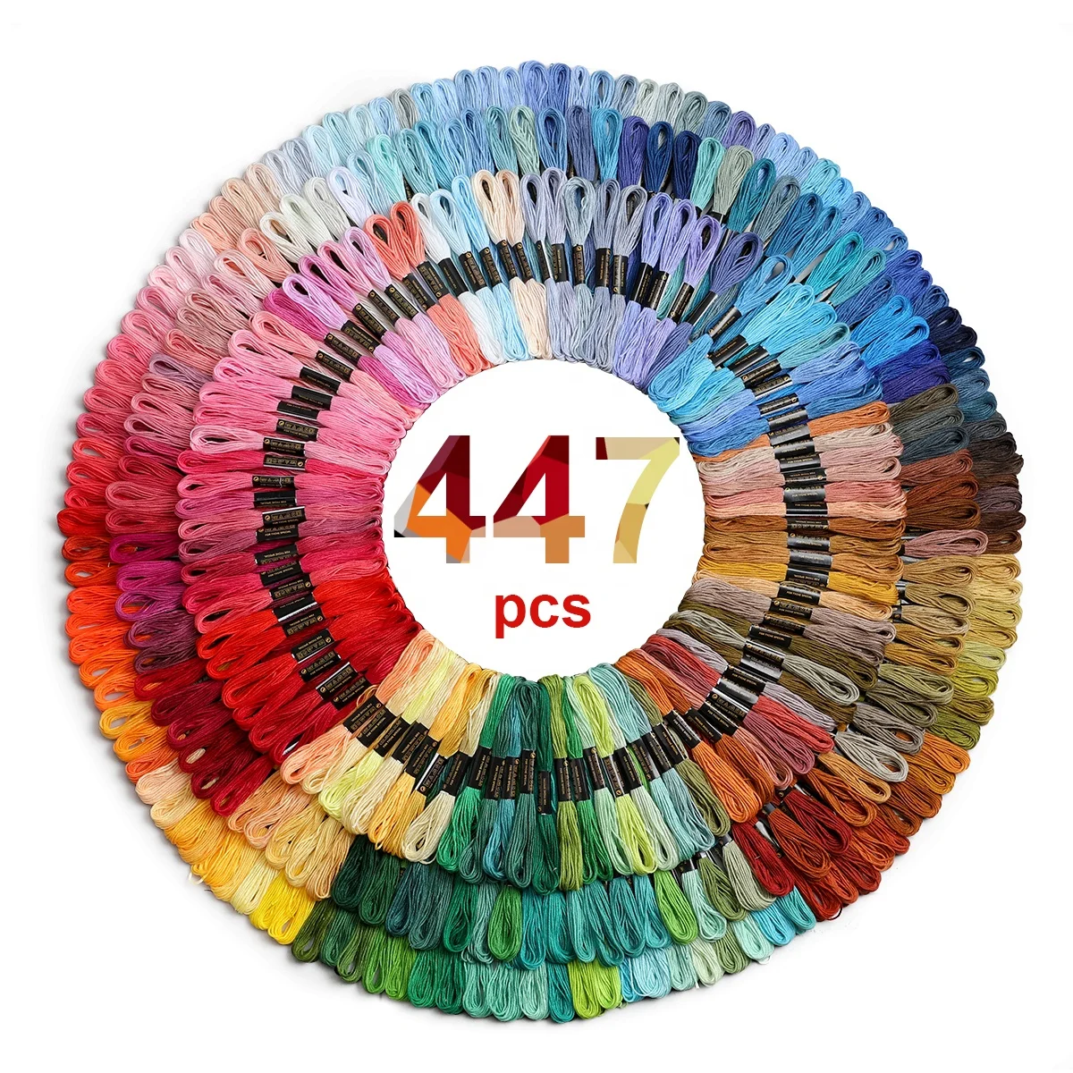 

447pcs High quality fresh color Embroidery Thread Floss Kit Floss for Embroidery, 50/100/150/200/447color