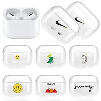 

Transparent Protective Cover for AirPods Pro 2019 Case Hard PC Case with Printing Patterns for off white