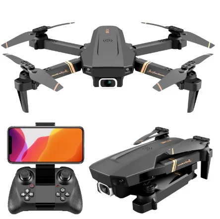 

V4 Rc Drone 4K Hd Groothoek Camera 1080P Wifi Fpv Drone Dual Camera Quadcopter Real-Time transmissie Helicopter Speelgoed Drones, Black