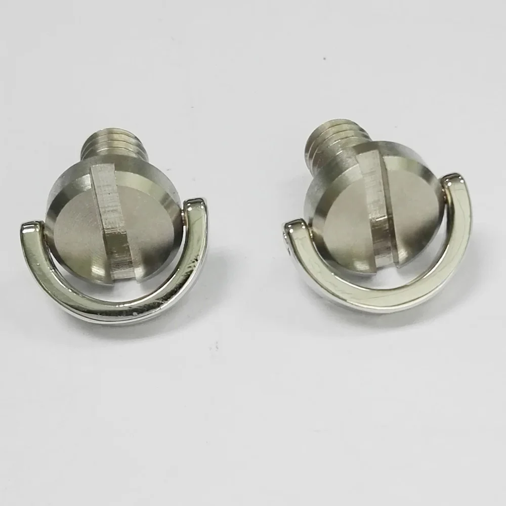 
cnc machined stainless steel screws 1/4' camera D ring screws 