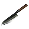 8 inch handmade 9Cr18 3 layers cladding steel forged kitchen knife chef knife with Kurouchi