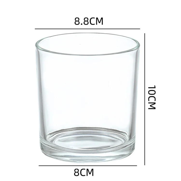 Wholesale Customized Scent Glass Transparent Clear Candle Empty Jars With Lid for Candle Making