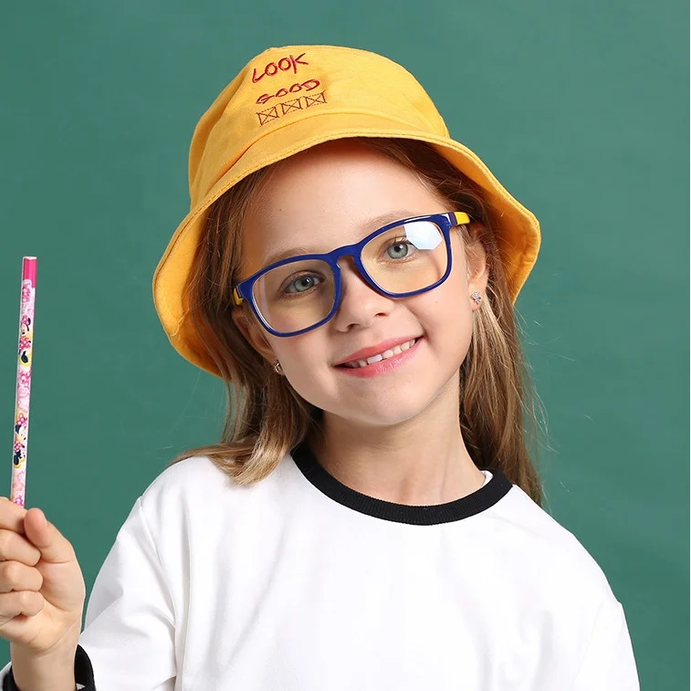 

2020 New Silica Gel Soft Multicolored Kids Anti Blue Ray Glasses Square Optical Frame Children Eyeglasses, Same as photo