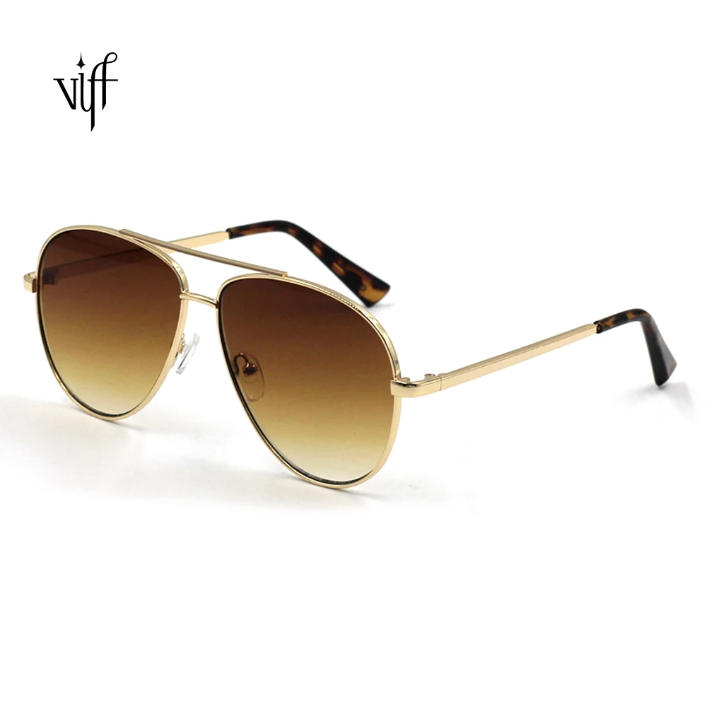 

VIFF HM19547 Chic Gradient Lens Designer Sun Glasses River Pilot Sunglasses Mens River Aviation Shades