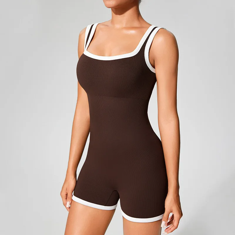 Contrast One Piece Sports Bodysuit