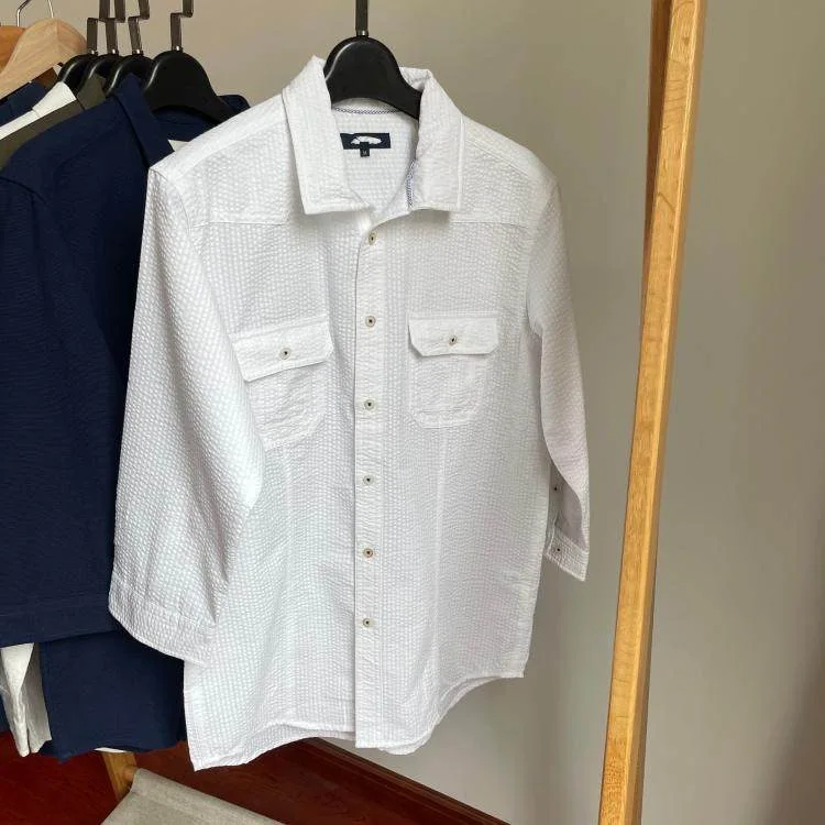 

Men's long-sleeved cotton shirt autumn print slim cardigan shirt Boy's shirts