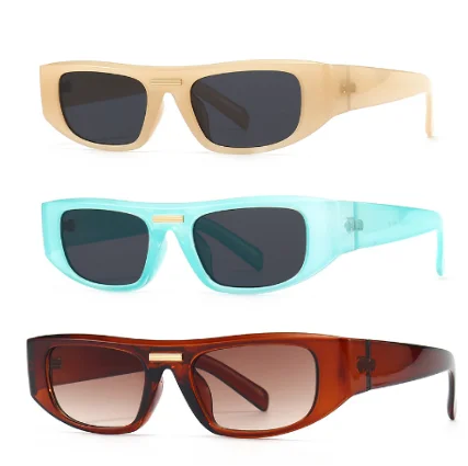 

Hip Hop Glasses Funny stripe personality Sunglasses Contrasting Color Plastic funny Irregular For Men Female Lady Sunglasses