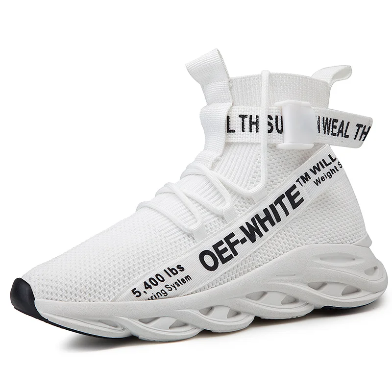 

New breathable high-top casual men's shoes fancy outsole sneakers