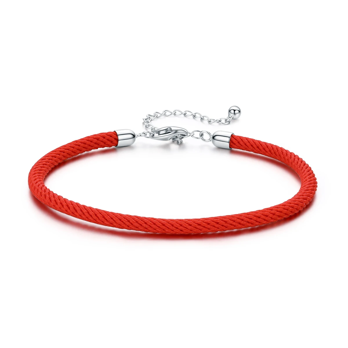 

SCB166 Hot Sale Classical Red Rope 925 Sterling Silver Charm Bracelet for Women