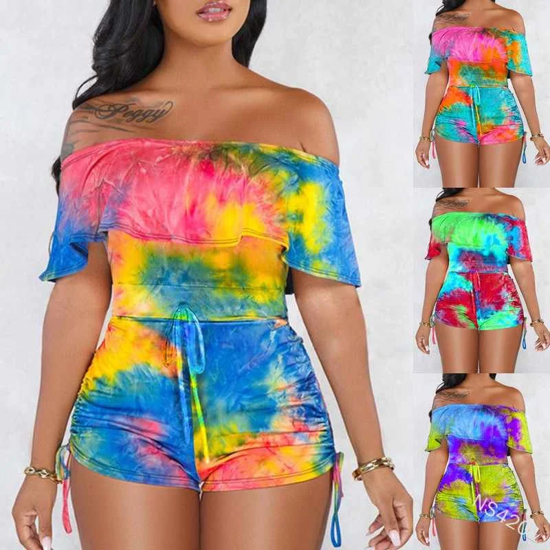 

Ropa Sexi Para Mujer Adult Designs Hot Sale Tie dye Clothing Ladies Outfits Two Piece Set Womens, Picture