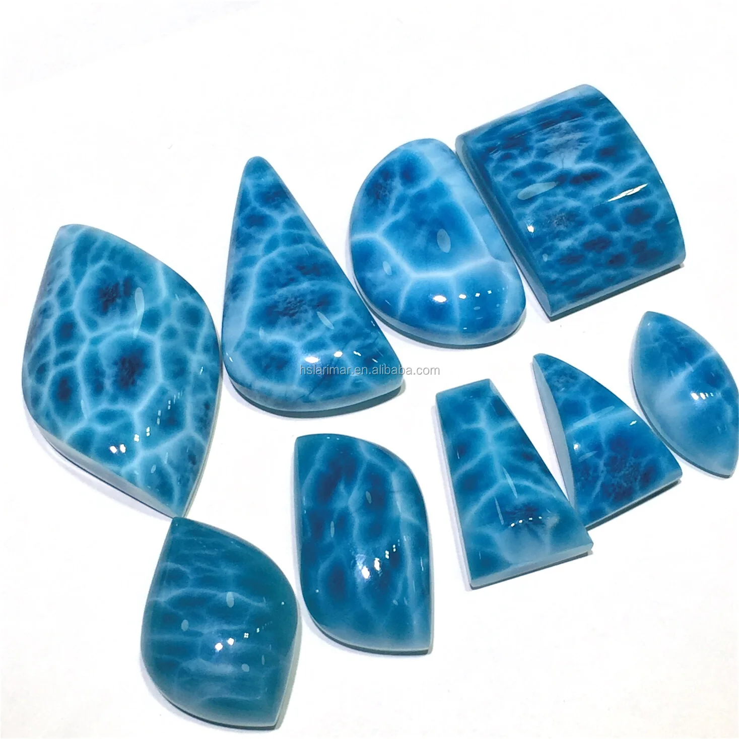 Excellent Quality Blue Larimar Cabochon Loose gemstone 81.30 Cts Pear Shape Best For Pendant Larimar Gemstone