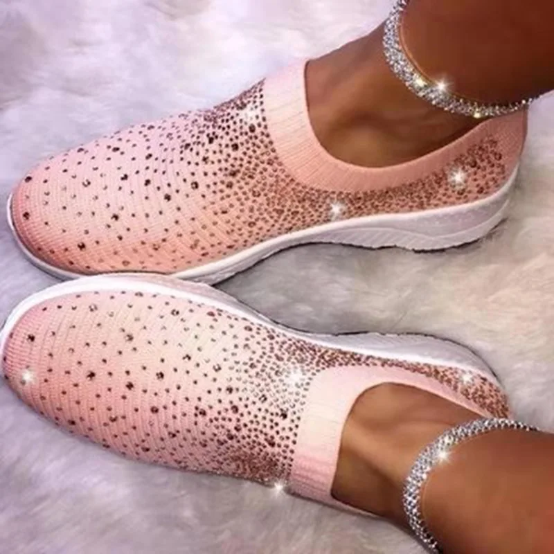 

New breathable Rhinestone running shoes women's sports shoes