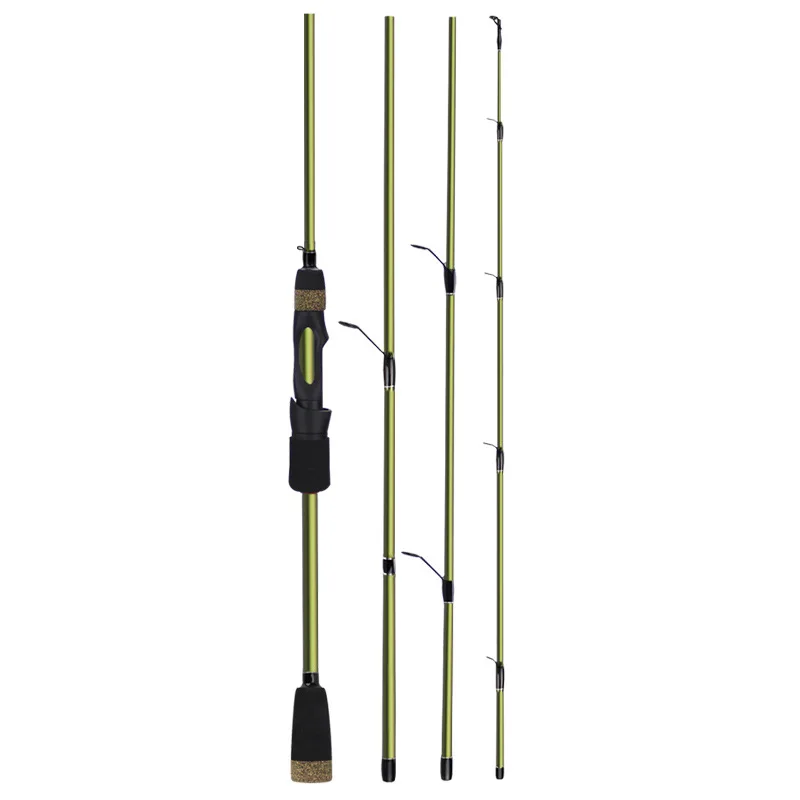 

Manufacture Best Sale Ice Fishing Rod 4Section Shrimp Rod Carbon Telescopic Fishing Rod, Green
