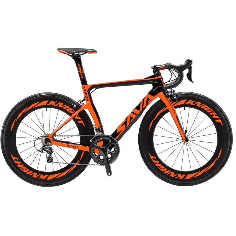 

High grade SAVA Phantom3.0 Full Carbon Fiber 700C Road Bike Racing Bicycle with Ultegra R8000, Red/grey/orange/black red/black green