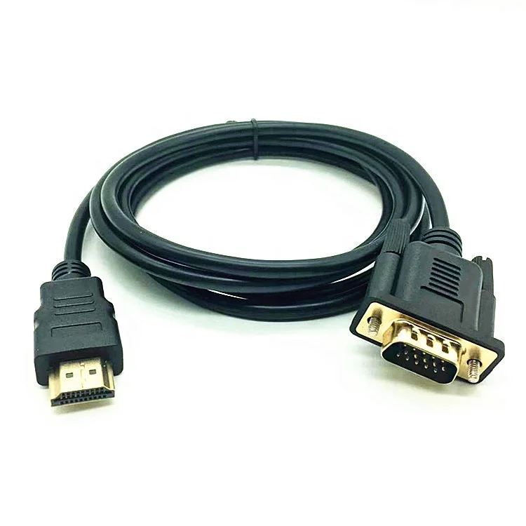 

HDMI to VGA Cable Gold-Plated 1080P HDMI Male to VGA Male Active Video Adapter Converter Cord (6 Feet/1.8 Meters), Black/white