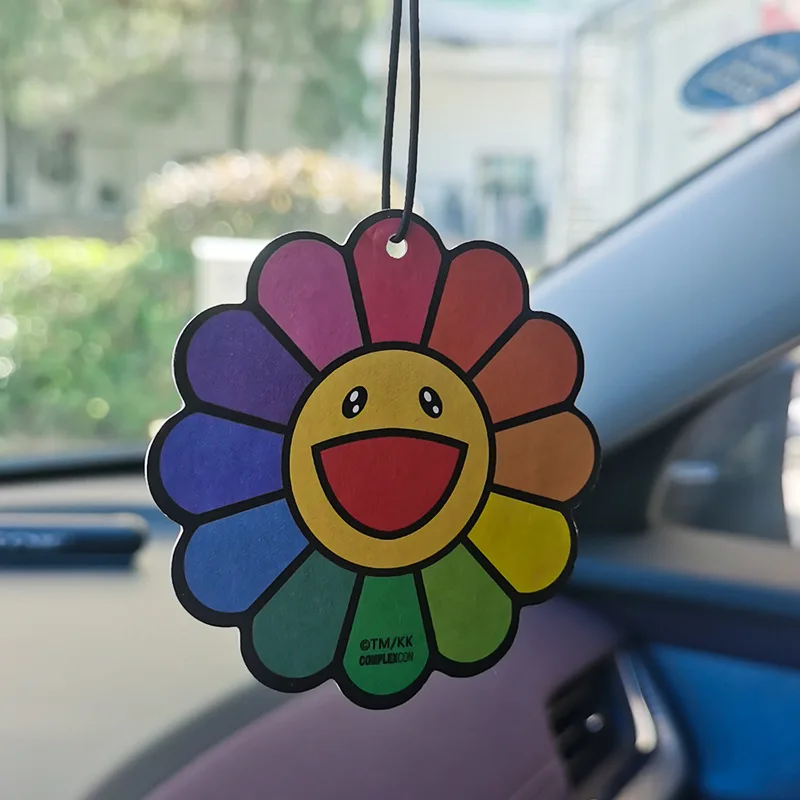 

Custom Logo Promotional Air Fresheners Card Perfume Hanging Scented Cute Custom Paper sunflower Shaped car Air Fresheners