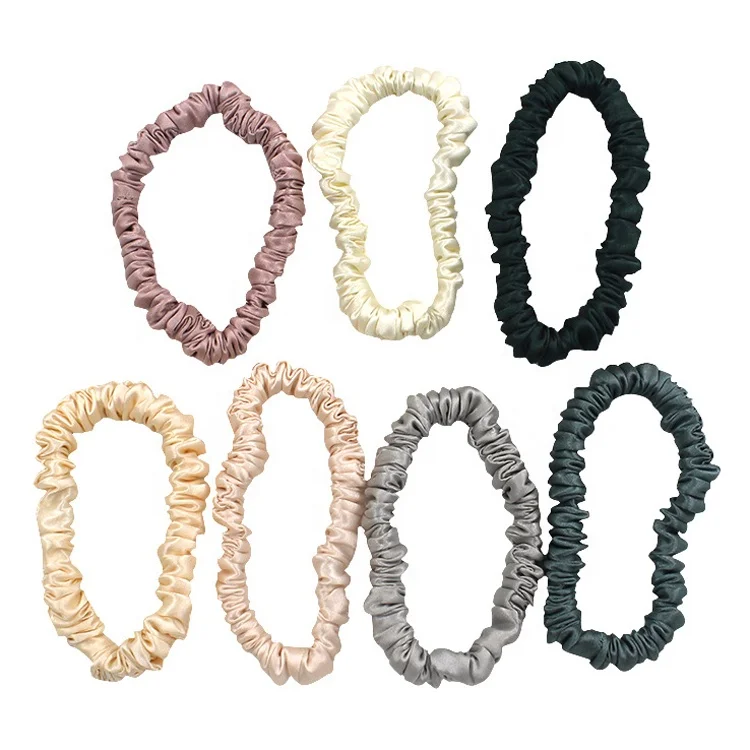 

MIO 16 Mm Skinny Soft & Comfortable Silk Scrunchies For Hair Tie Women Accessories Small Hair Tie