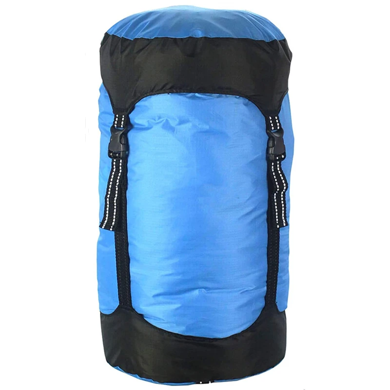 

dropshipping 40% More Storage! Compression Stuff Sack, Water-Resistant Ultralight Sleeping Bag Stuff Sack, Blue