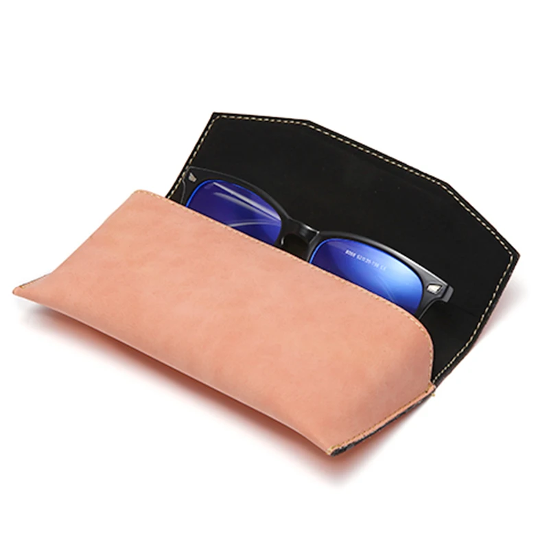 

Hidden Magnetic Buckle Design Glasses Box PU Leather Sunglasses Case