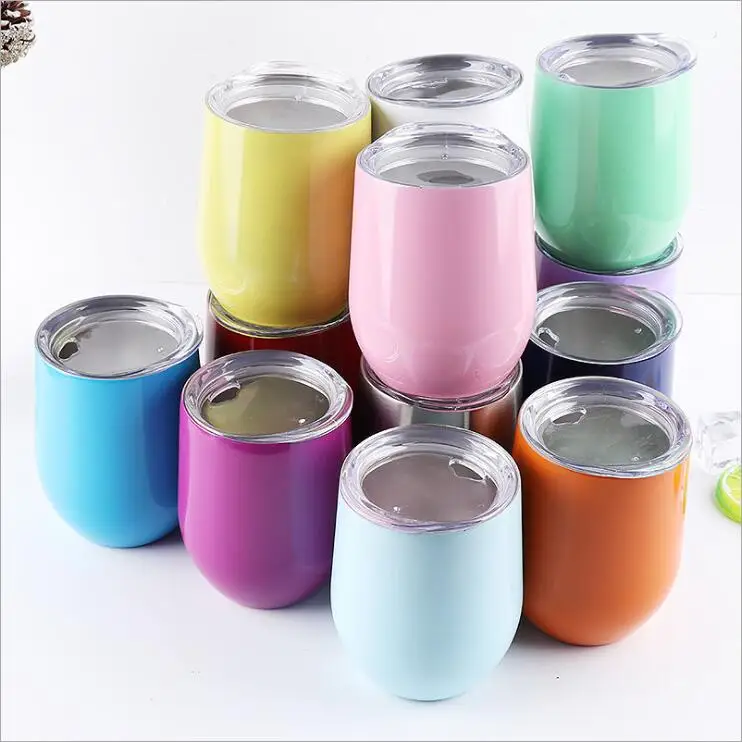 

Wholesale 12oz Small Stainless Steel Insulated Egg Wine Cup Mug Vacuum Kids Tumbler, Over 30 colors