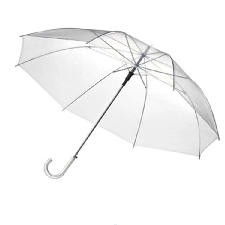 

Promotion Logo Customized Eco friendly Straight Clear POE Clear Transparent Wholesale Cheap Umbrellas, Customized color