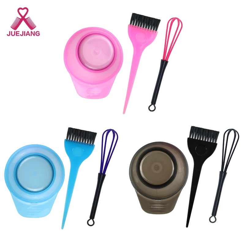 Super 3Pcs/Set Salon Plastic Hair Coloring Tinting Tools Stick Comb Brush Hair Dyeing Kit Mixing Bowl, Customized