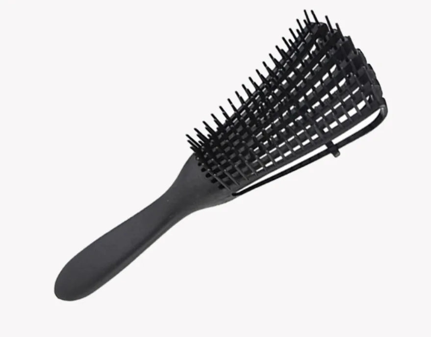 

custom logo pink detangling brush for curly hair scalp massager shampoo brush hair dryer brush comb for salon home use, Black,pink,green.etc