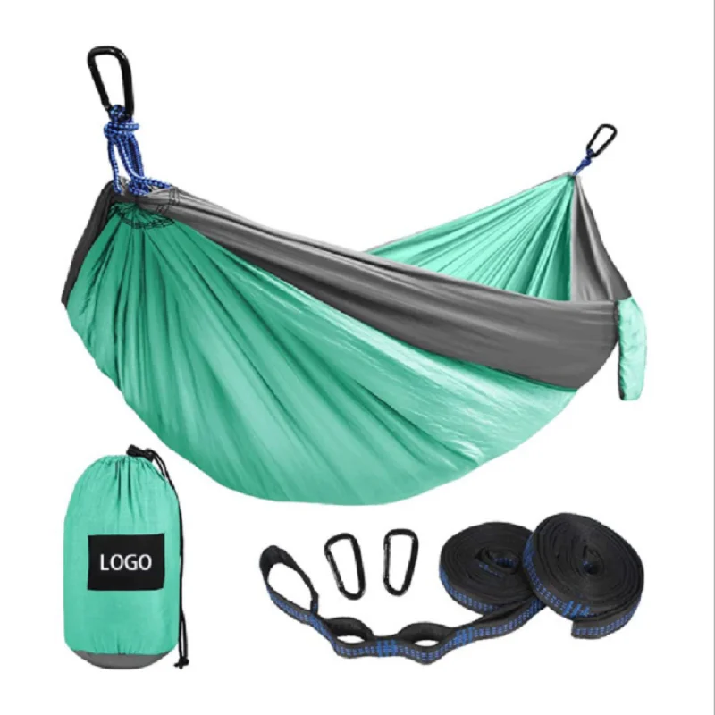 

Outdoor camping folding hammock double color portable swing