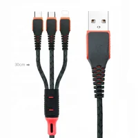 

LAIMODA 3 in 1 Usb Cable Mobile Phone Charger Data Cables Usb For iphone charger Charging Cable For Lightning Cable