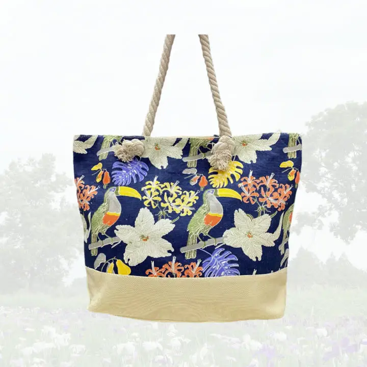 

China guangzhou high quality factory wholesale canvas sling shoulder tote bag floral canvas bag canvas vintage bag, Customized color