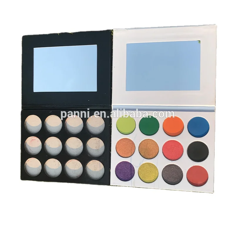 

No brand wholesale makeup diy custom eyeshadow palette with private label sombras de ojos maquillaje, More 300 shades eyeshadow color for you pick