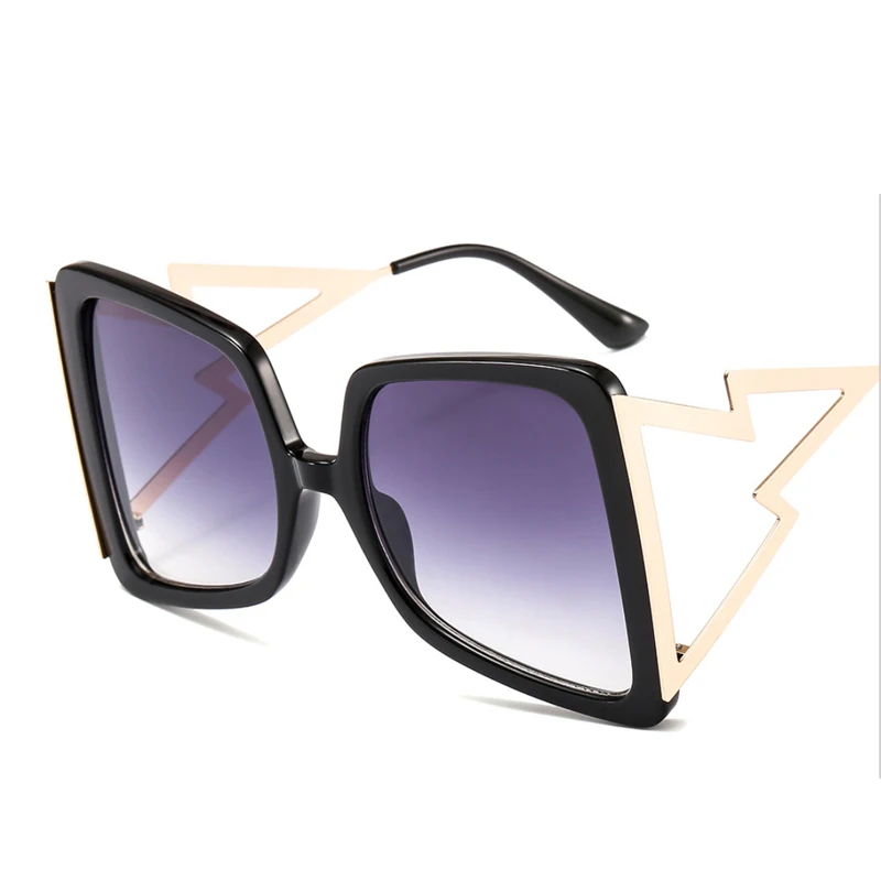 

2020 Hot Oversized Square Sunglasses Brand Designer Square Shades Glases Mirror UV400 Gradient Sun Glasses