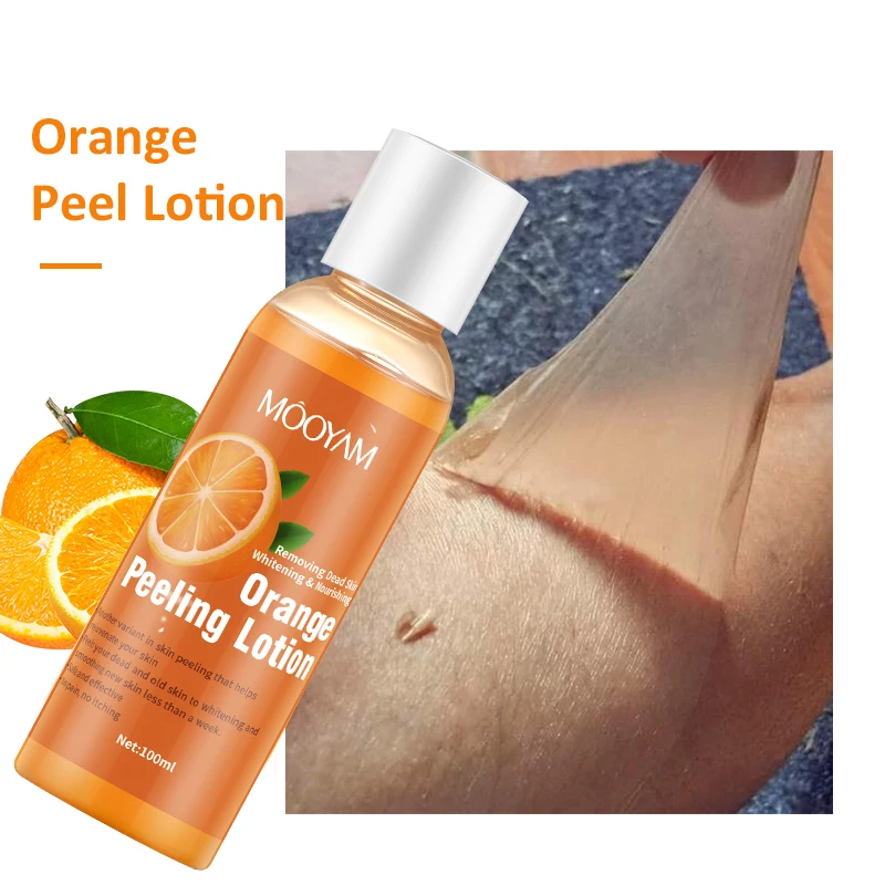 

OEM natural body yellow peel off lotion remove dark skin whitening repair orange peeling lotion