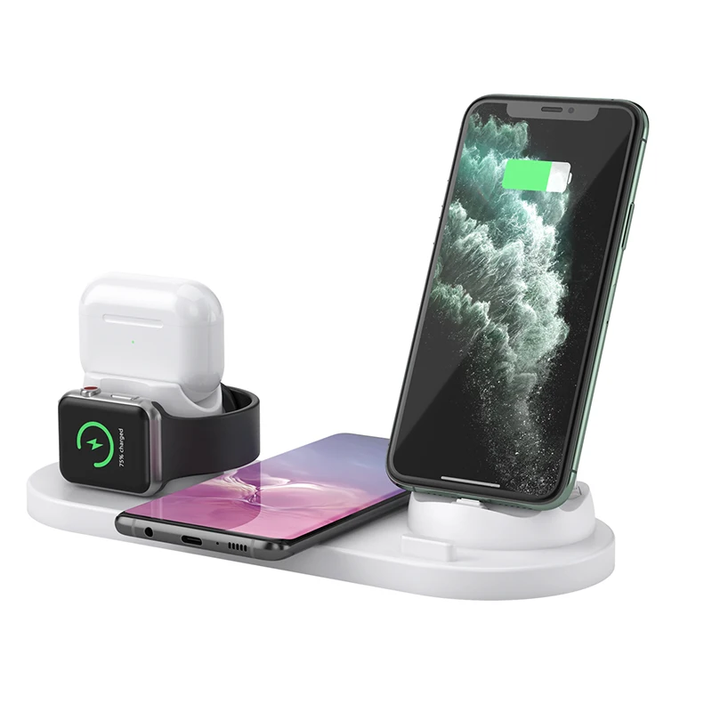 

LAIMODA 2021 new arrivals Amazon top seller Qi 4 in 1 wireless charger wireless charging station for iphone charger