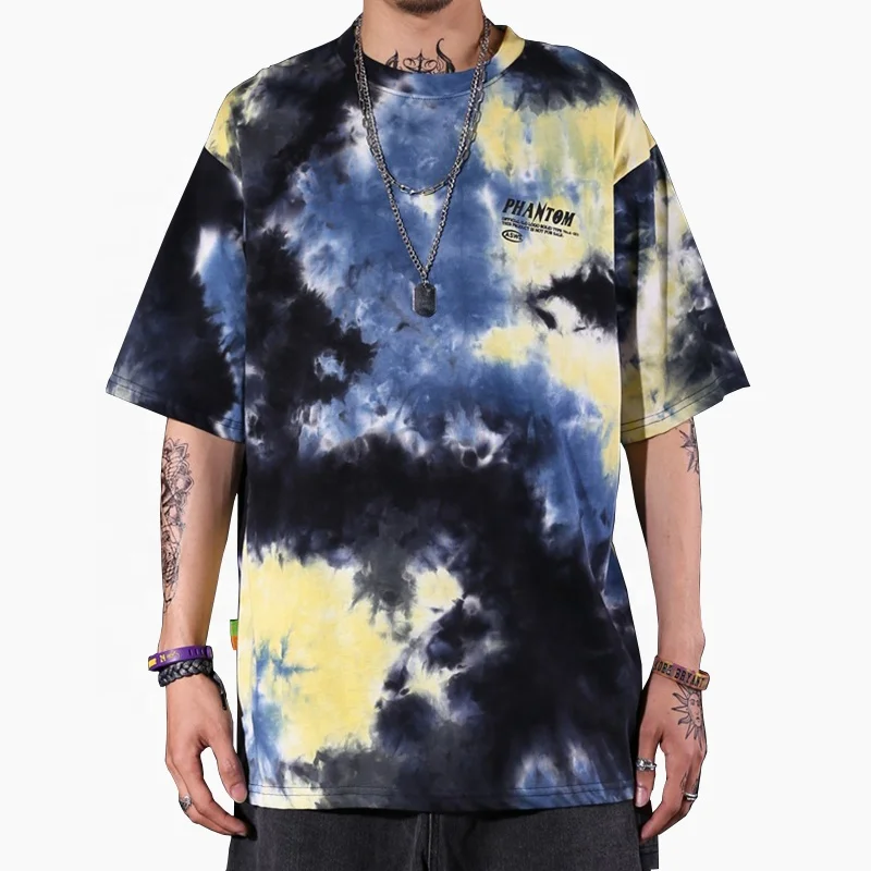 

Factory Price Wholesale Clothes Short Sleeve 2021 Summer Tye Dye T Shirts Oversized Tee Tie-dye T-shirts Men 100% Cotton Casual