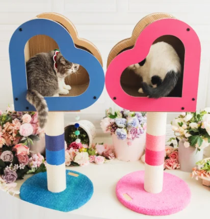 

Factory Wholesale Hot sell Cat Toy Cat Scratching Sisal Rope Toy Heart Shape