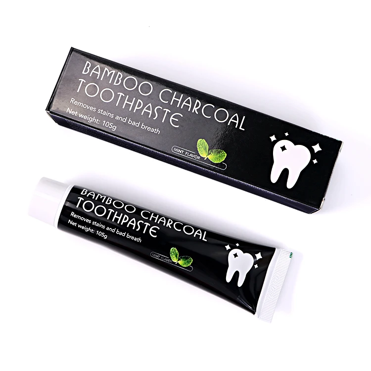 

Home Use Bulk Mini Fluoride Herbal Anti-Bacterial Teeth Whitening Wholesale Charcoal Toothpaste, Black