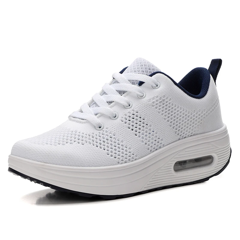 

Women Lightweight Sneakers Outdoor Sports Shoes Breathable Mesh Comfortable Running Shoes Air Cushion Lace Up